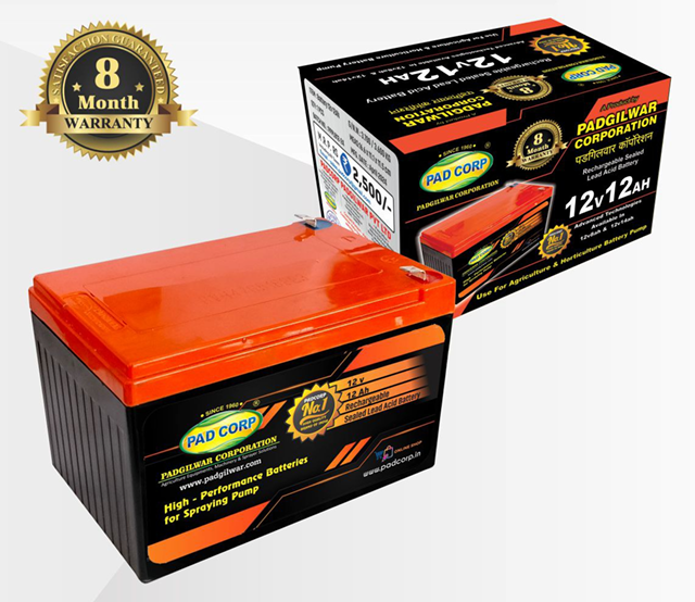 Pad Corp 12V 12Ah Sealed Lead Acid Battery for Battery Sprayer