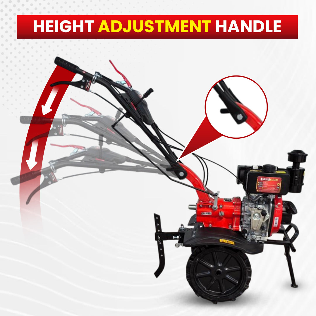 Balwaan Diesel Power Weeder BP-850 | 247cc 4-Stroke Diesel Engine | 40-inch Working Width