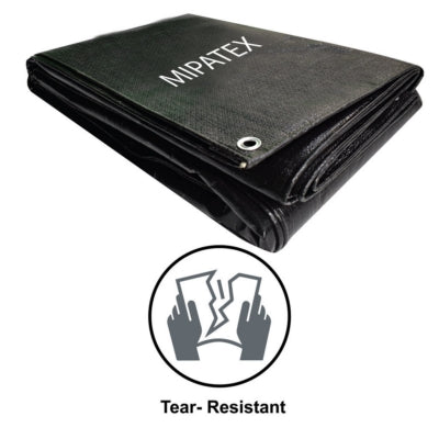 Mipatex Tarpaulin / Tirpal 30 Feet x 15 Feet 150 GSM (Black)