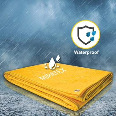 Mipatex Tarpaulin / Tirpal 9 Feet x 6 Feet 150 GSM (Yellow)
