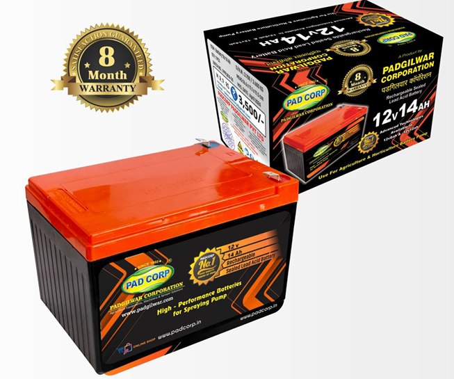 Pad Corp 12V 14Ah Sealed Lead Acid Battery for Battery Sprayer