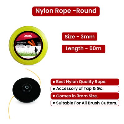 Balwaan Nylon Rope 3mm 50 meter - Round