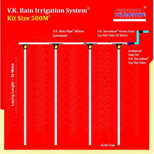 Rain Irrigation System Kit 500 Square meter