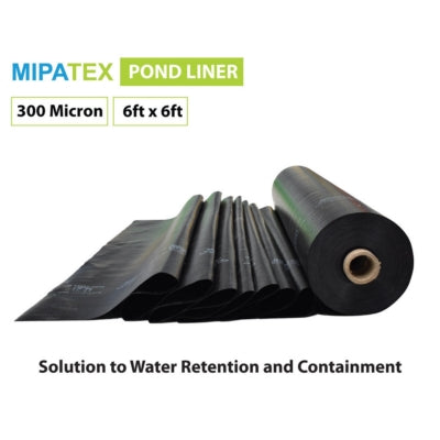 Mipatex 300 Micron HDPE Plastic Geomembrane Fish Pond Liner Sheet 6ft x 6ft
