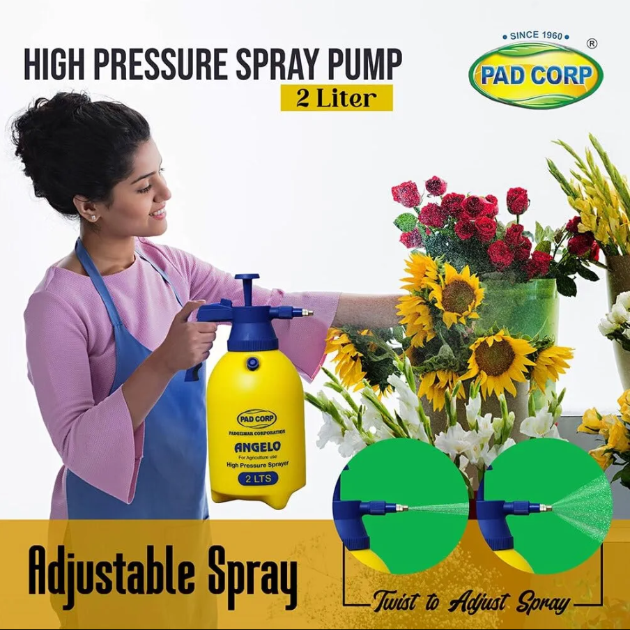 Pad Corp Angelo HP 2 Liter Hand Held Operated Garden Sprayer