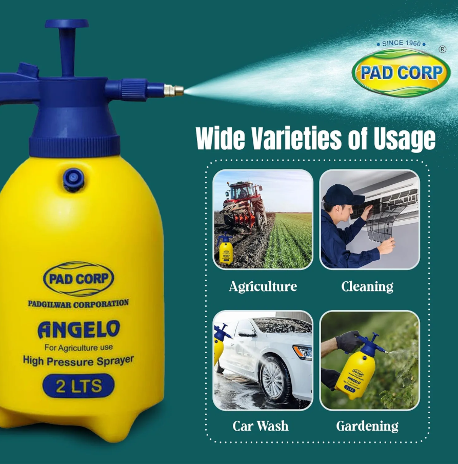 Pad Corp Angelo HP 2 Liter Hand Held Operated Garden Sprayer
