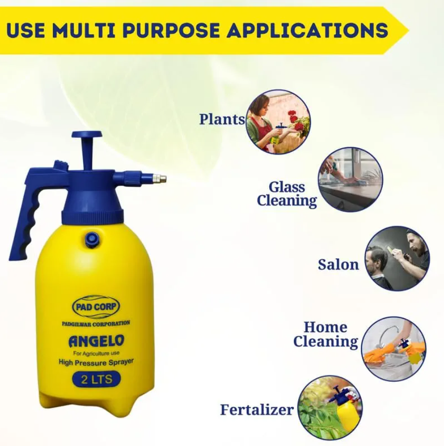 Pad Corp Angelo HP 2 Liter Hand Held Operated Garden Sprayer