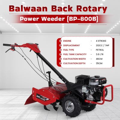 Balwaan Petrol Back Rotary Power Weeder (4-Stroke) BP-800B