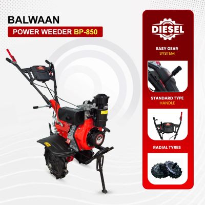 Balwaan Diesel Power Weeder BP-850 | 247cc 4-Stroke Diesel Engine | 40-inch Working Width