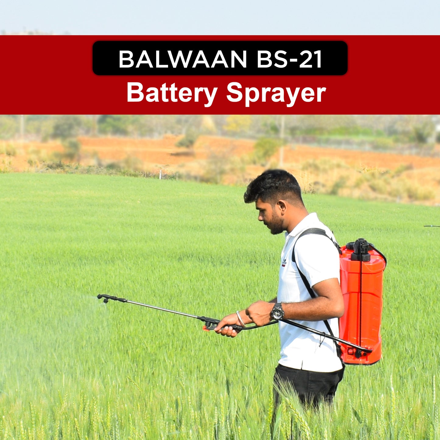 Balwaan Krishi Battery Sprayer - 2 in 1 (12x8) BS-21 |18 litres Tank Capacity | High Pressure Sprayer | Suitable for Spraying