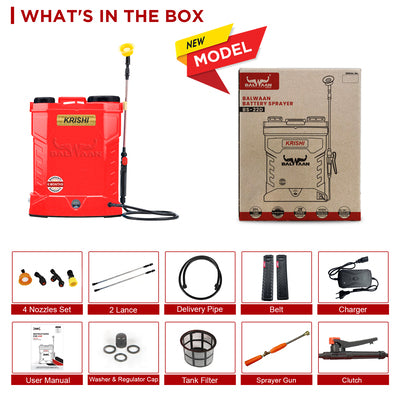 Balwaan Krishi Double Motor Battery Sprayer (12x12) BS-22D | High Pressure up to 20 feet Spray | Knapsack Sprayer | 20 Litre Tank Capacity