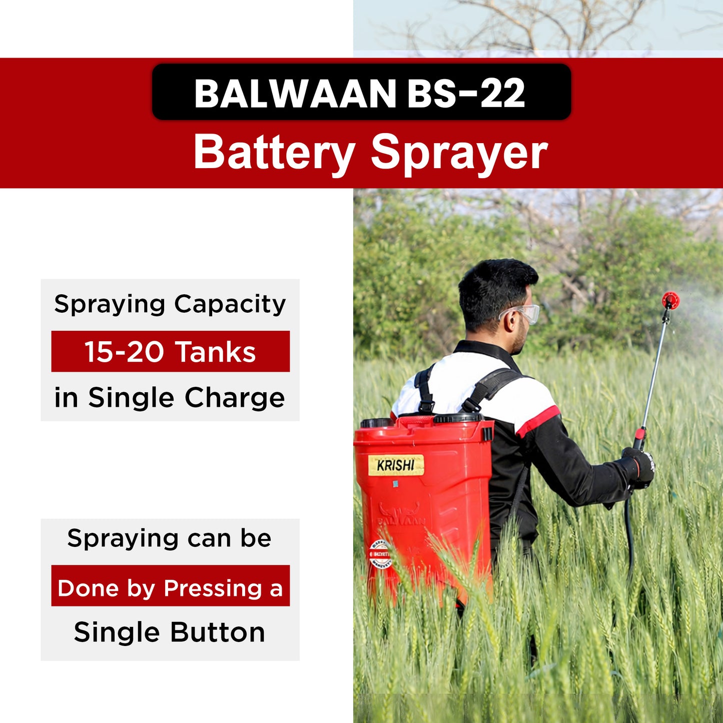 Balwaan Krishi Battery Sprayer (12x12) BS-22