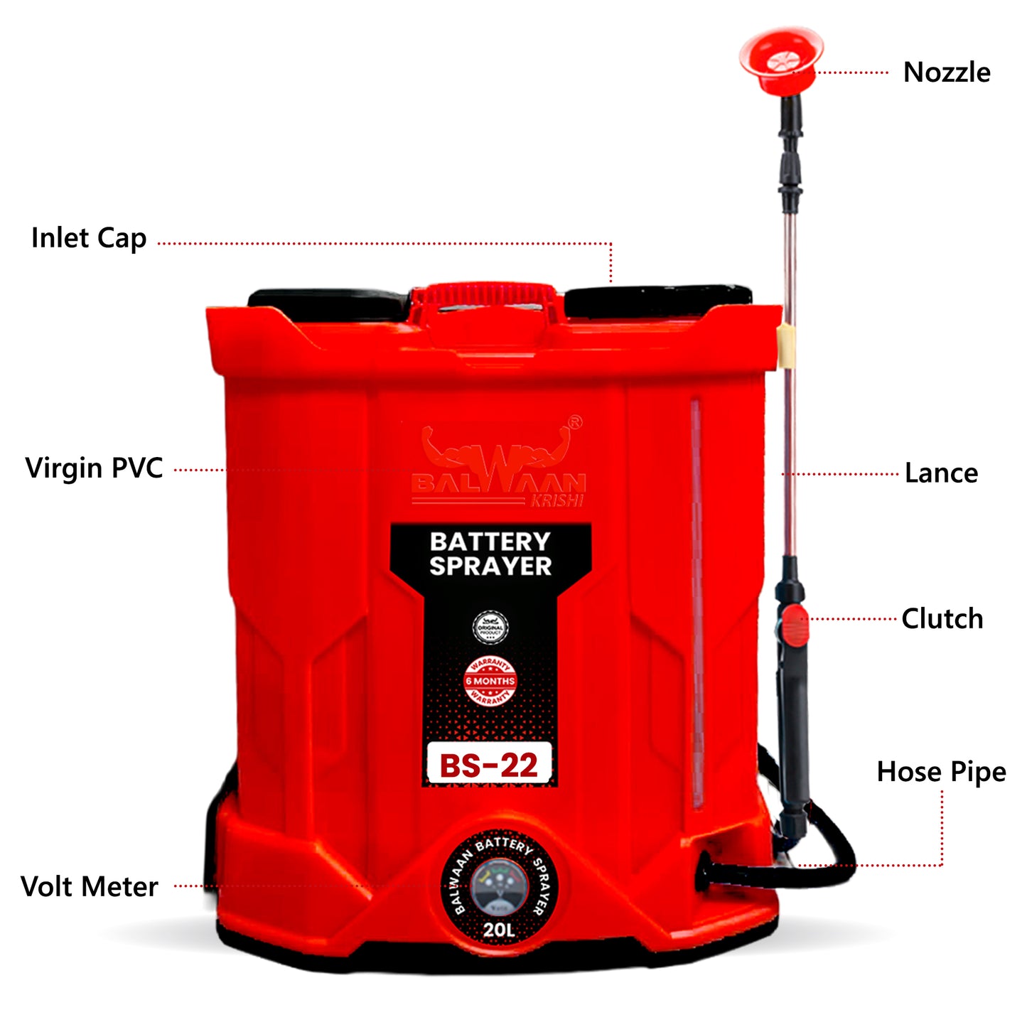 Balwaan Krishi Battery Sprayer (12x12) BS-22