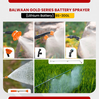 Balwaan Gold Double Motor Battery Sprayer (12x12) BS-30GL | Double Motor High-Pressure Agriculture Sprayer 20L Tank Capacity Get Free LED Bulb with 15 Feet Cable