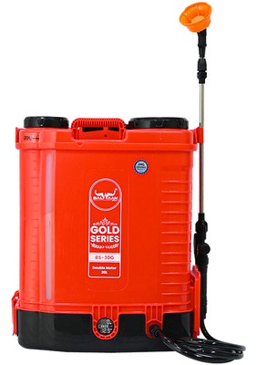 Balwaan Gold Double Motor Battery Sprayer (12x12) BS-30G | Digital Battery Indicator | 20L Tank | 3X Pressure Sprayer, Suitable for Long & Short Spraying | Free LED Bulb with 15ft Cable