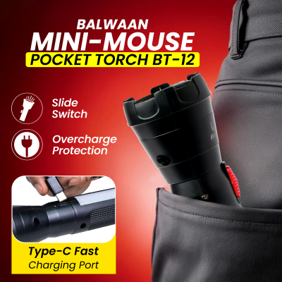 Balwaan Krishi Rechargeable LED Search Light Torch | Handheld Flashlight Torch BT-12