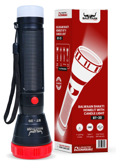 Balwaan Krishi Rechargeable LED Search Light, Candle Light BT-20