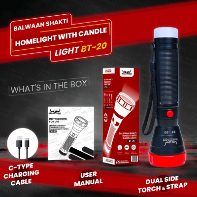Balwaan Krishi Rechargeable LED Search Light, Candle Light BT-20