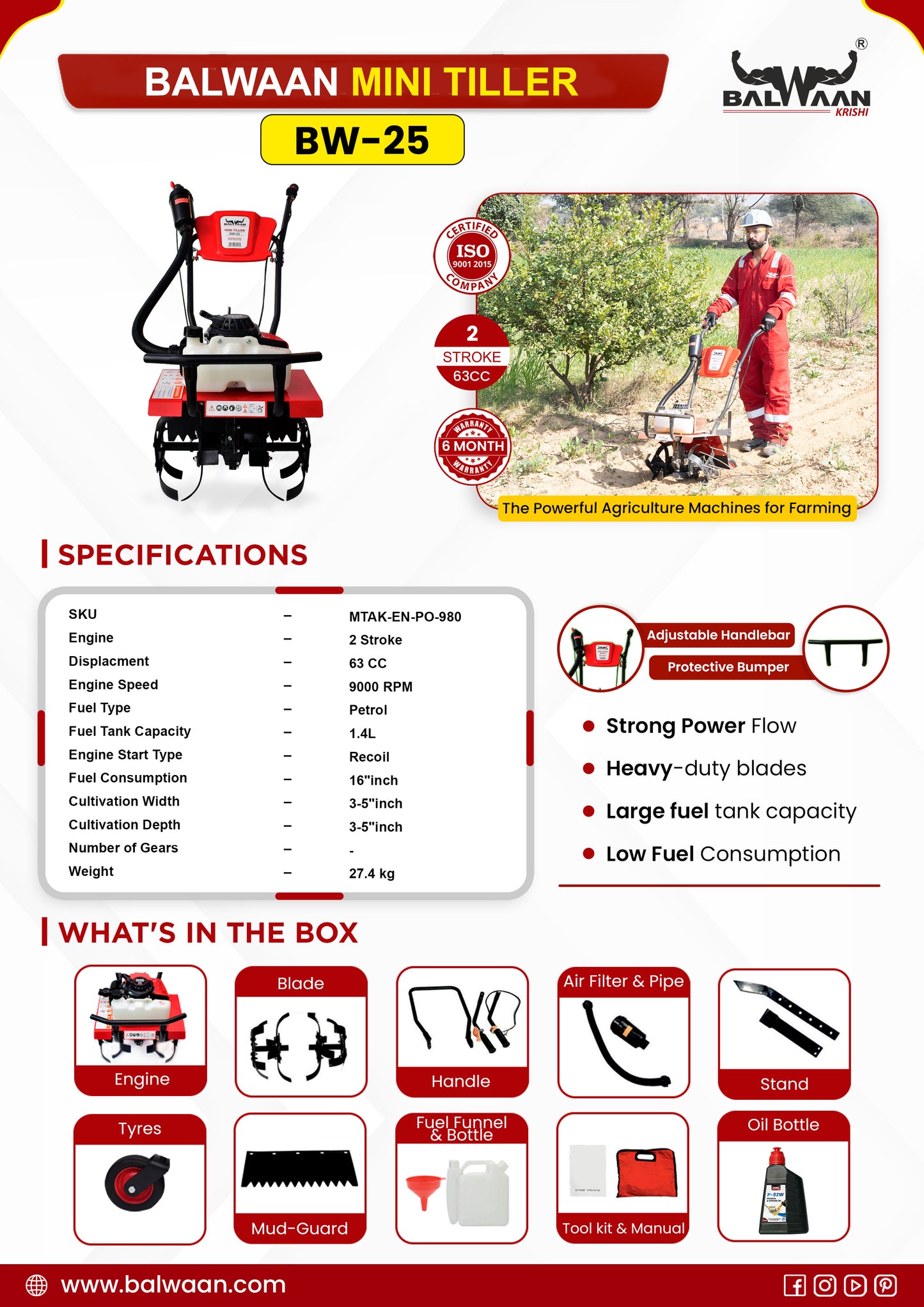 Balwaan Mini Power Weeder (BW-25)