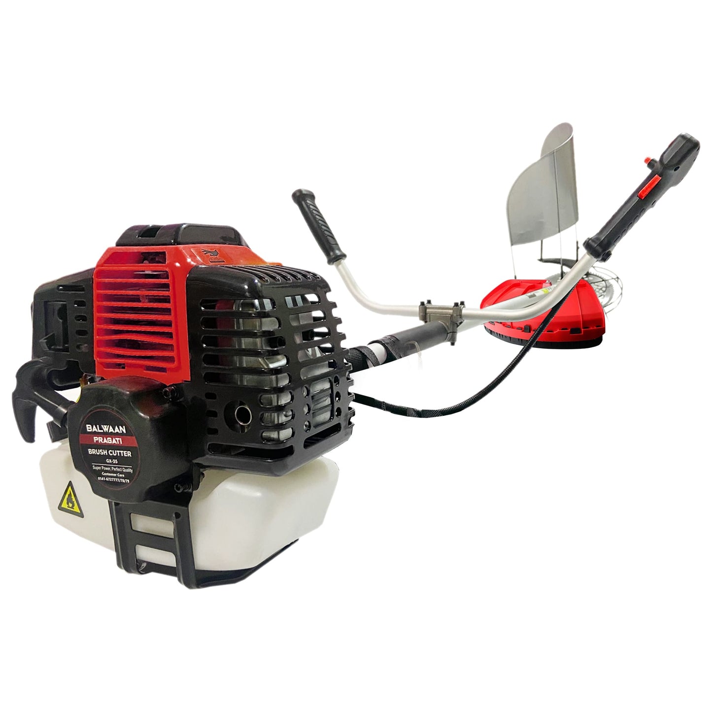 Balwaan Pragati 2 Stroke 52cc Side Pack Brush Cutter Extra Power Torque Engine|80T, 3T Blade, Tap n Go for Agriculture, Gardening, Lawn Grass Trimming Eco Series Free Engine Oil|BX-52