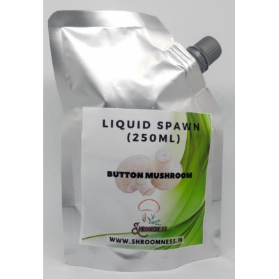 SporeKart Shroomness White Button Mushroom liquid Spawn (250ml)