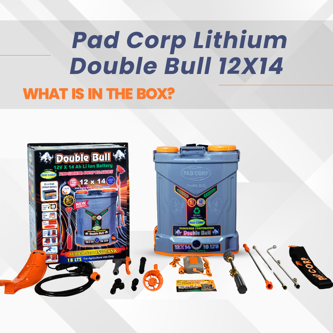 Pad Corp Lithium Double Bull Battery Sprayer, 18L Tank, 12Vx14AH Battery
