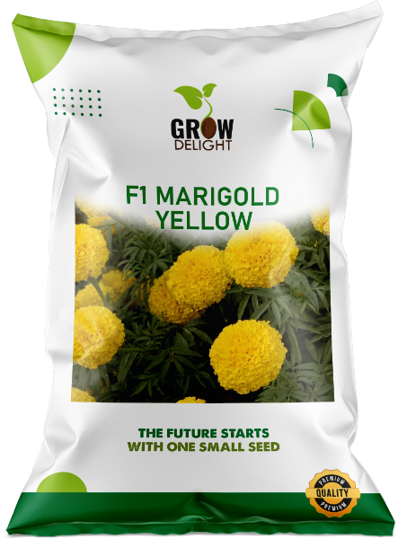 Grow Delight Marigold F1 Yellow - 200 seeds