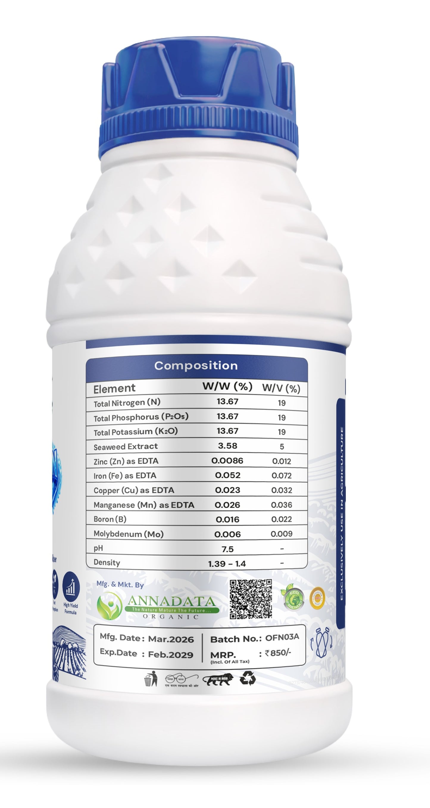 Annadata ORISIL Ferticon Liquid NPK 19:19:19 - 500 ml