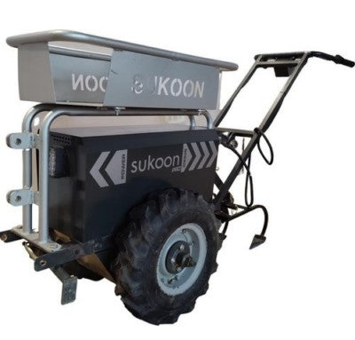 Krishi Raj Gen 3 Electric Tiller 1200W with Battery + Iron Wheel + E-Scooty Attachment