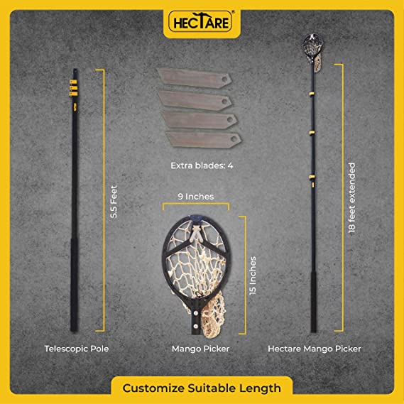 Hectare 18 feet extendable Telescopic Pole for Fruit Picker