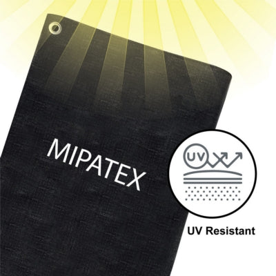 Mipatex Tarpaulin / Tirpal 21 Feet x 12 Feet 150 GSM (Black)