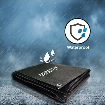 Mipatex Tarpaulin / Tirpal 11 Feet x 18 Feet 200 GSM (Black)