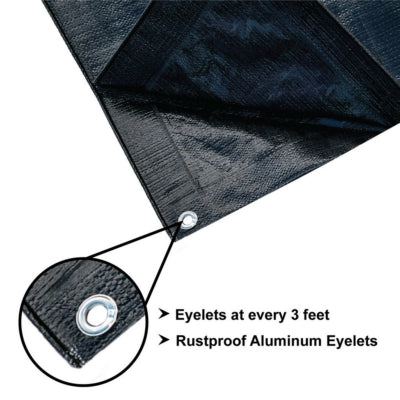 Mipatex Tarpaulin / Tirpal 12 Feet x 6 Feet 150 GSM (Black)