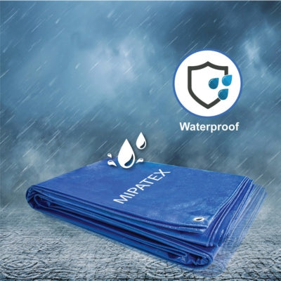 Mipatex Tarpaulin / Tirpal 11 Feet x 12 Feet 200 GSM (Blue)