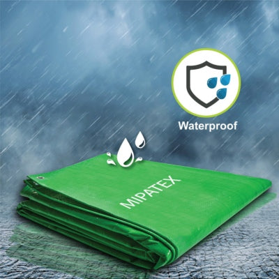 Mipatex Tarpaulin / Tirpal 15 Feet x 6 Feet 150 GSM (Green/White)