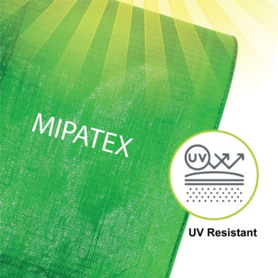 Mipatex Tarpaulin / Tirpal 30 Feet x15 Feet 150 GSM (Green/White)