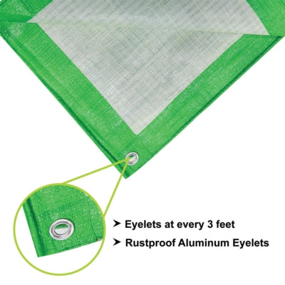 Mipatex Tarpaulin / Tirpal 14 Feet x 15 Feet 150 GSM (Green/White)
