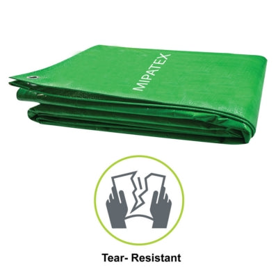 Mipatex Tarpaulin / Tirpal 30 Feet x24 Feet 150 GSM (Green/White)