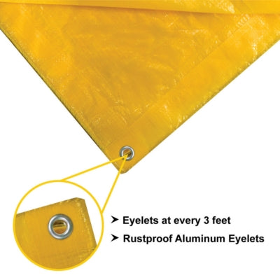 Mipatex Tarpaulin / Tirpal 14 Feet x 15 Feet 150 GSM (Yellow)
