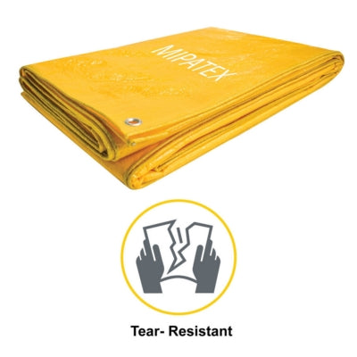 Mipatex Tarpaulin / Tirpal 30 Feet x 15 Feet 130 GSM (Yellow)