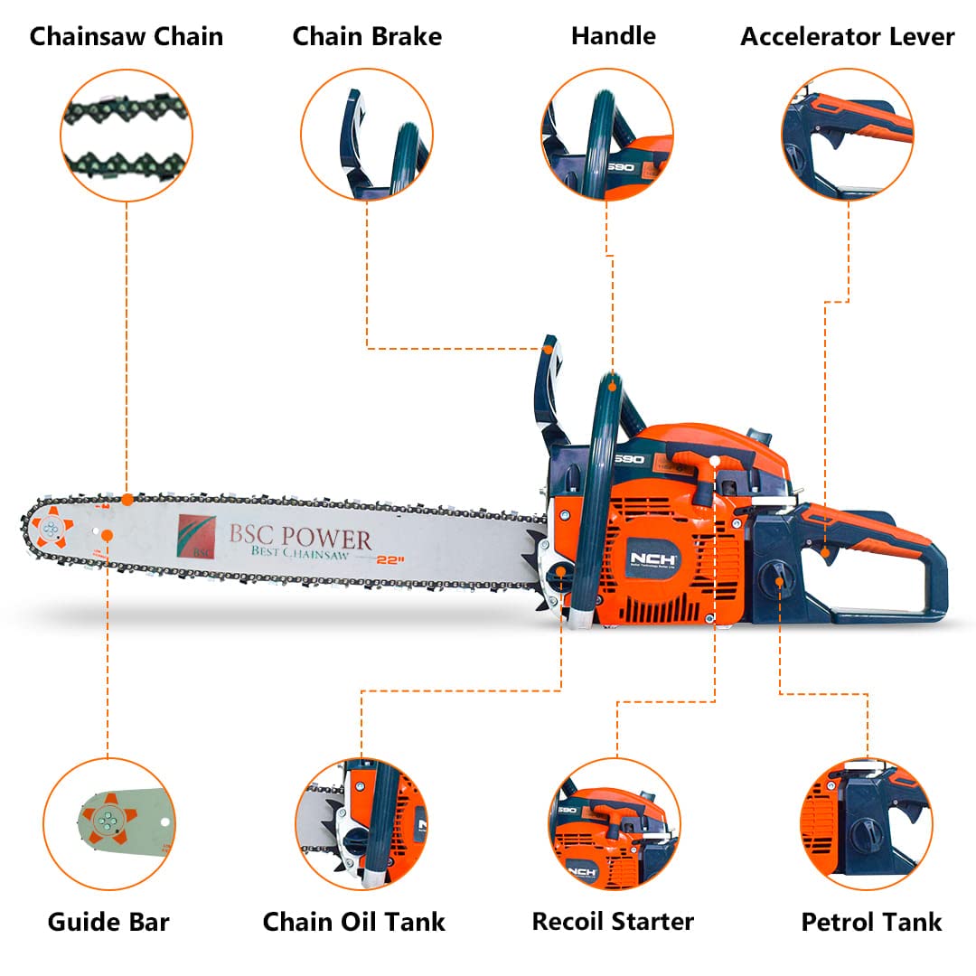 Petrol Power Chainsaw 22 inch NCH H590