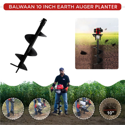 Earth Auger Planter 10 inch Single Spiral PT-10