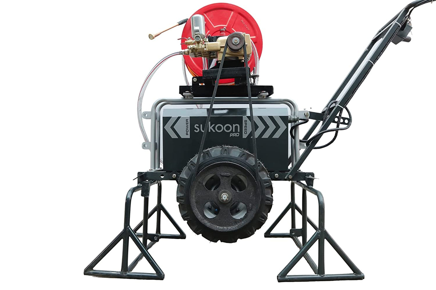 Krishi Raj Gen 3 Electric Tiller 1200W with Battery + Iron Wheel + Power Sprayer