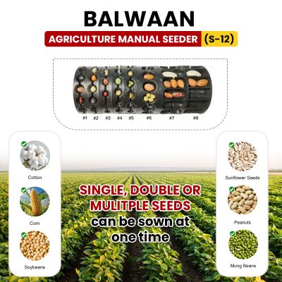 Balwaan Krishi Agricultural Manual Seeder | Long Teeth12T | S-12