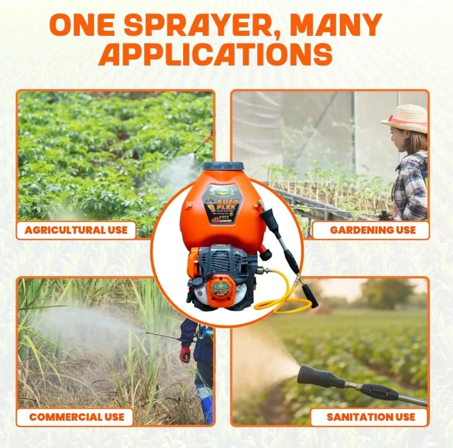 Pad Corp Suzo Flex | 4 Stroke Petrol Engine Operated Power Sprayer | 20 liter