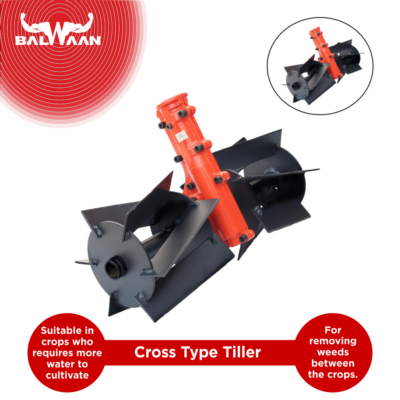 Balwaan Tiller Attachment 26mm Cross Type - Heavy (Black)