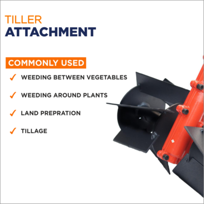 Balwaan Tiller Attachment 26mm Cross Type - Heavy (Black)