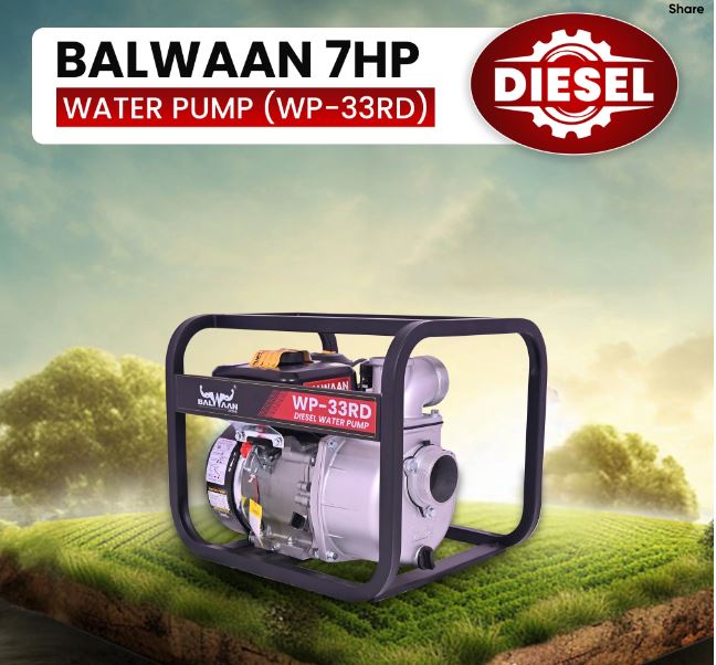 Balwaan Diesel Water Pump 7 HP WP-33RD