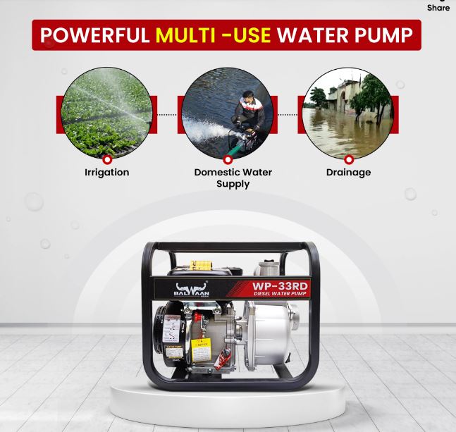 Balwaan Diesel Water Pump 7 HP WP-33RD